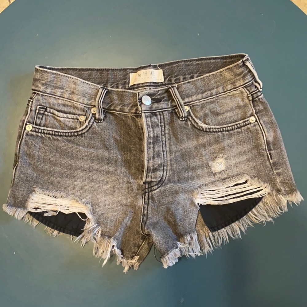Free People Loving Good Vibrations Denim Shorts